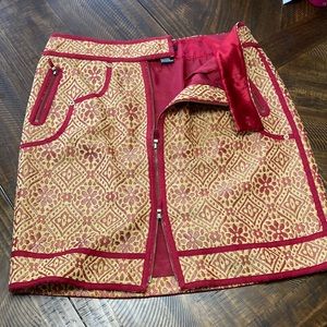 Well made  designer  Etcetera skirt Red and Gold